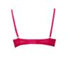 Red lace balconette bra