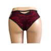 Red Heart Lace Knicker featuring side ladder straps