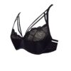 Half Cup strappy french lace and satin bra