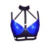 Electric Blue Sparkle Cage Choker Push Up Bra &#8211; Size 12C