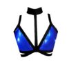 Sparkly Electric Blue Choker Bikini Top BK94CBlue