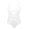 White Inbuilt Bra French Lace Bodysuit