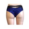 Blue and Black floral lace overlay knicker