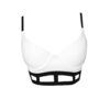 Sparkle white Cage Push Up Bra with ladder trim