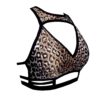 Leopard Print Diamond Cut Bralette pole crop top feat cutout underbust