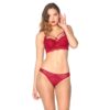 Red floral lace and power net knicker UW31r