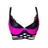 Show Girl half cup criss cross sparkly hot pink bra Bra55