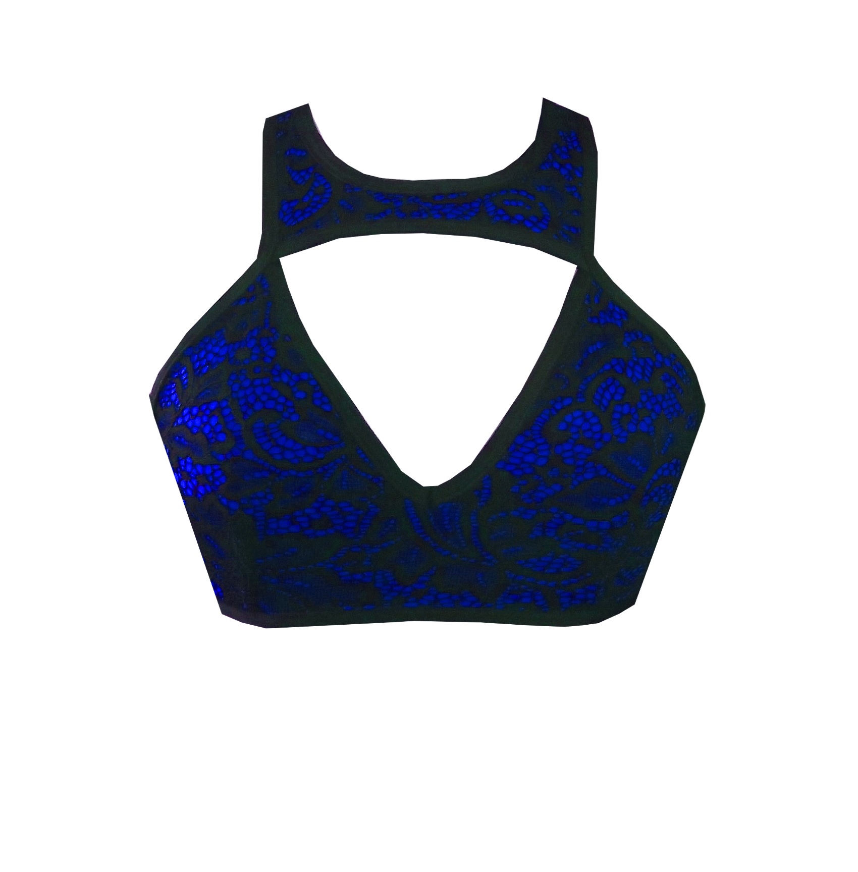 Lace Bralette Top Electric Blue