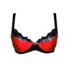 Vamp Red Half cup french lace bra Bra58