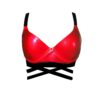 Sparkly Red Criss Cross Cage Push Up Bra 43