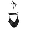 French Lace Halter Criss Cross Bodysuit body3