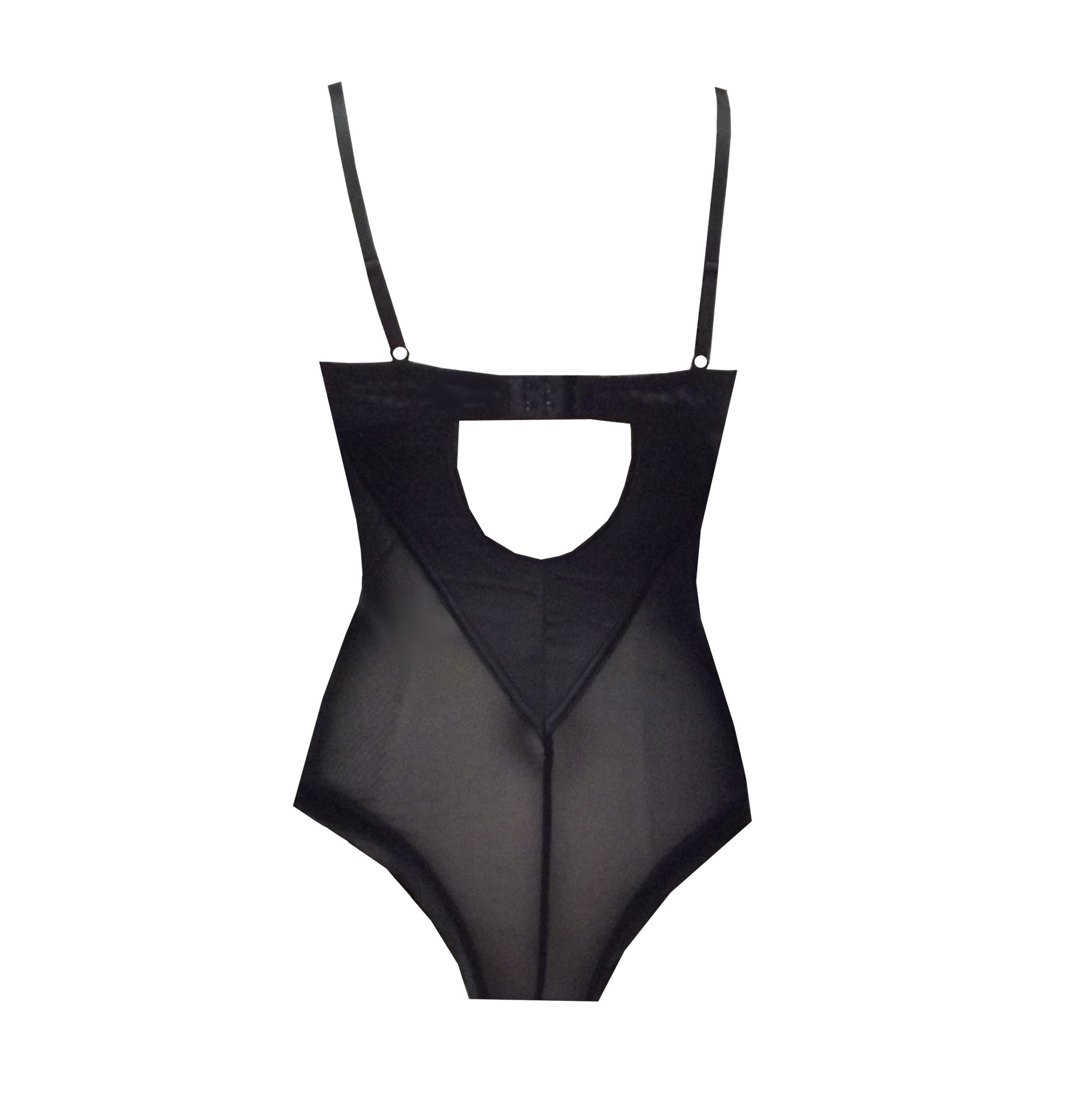 Buy French Lace and Satin Bodysuit with inbuilt bra BS4 in black Online ...