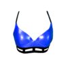 Sparkle electric blue Cage Push Up Bra with ladder trim