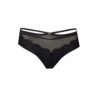 High Waist Strappy French Lace Knickers in black