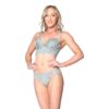 Longline Foil Lace bra and briefs in grey