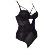 Black Inbuilt Bra French Lace Bodysuit