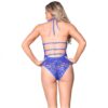 Electric Blue Lace Halter Neck Bodysuit