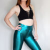 Jade Sparkle Full Length High Waisted Tights &#8211; Leggings