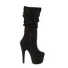 ADORE-1061 Black Faux Suede/Black Faux Suede