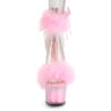 ADORE-724F Clear-Baby Pink Fur/Baby Pink Fur
