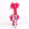 ADORE-724F Clear-Hot Pink Fur/Hot Pink Fur