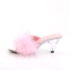 BELLE-301F Baby Pink Pu-Fur/Clear