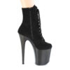 FLAMINGO-1020FST Black Faux Suede/Frosted Black