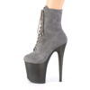 FLAMINGO-1020FST Grey Faux Suede/Frosted Grey