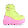 SHAKER-52 Lime Reflective Vegan Leather/Pink