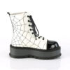 SLACKER-88 White Glow Vegan Leather-Black Patent