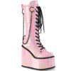 SWING-150 Baby Pink Holographic Stretch Patent