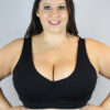 Matte Black Sweet Scoop Sports Bra &#8211; Plus Size