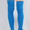 Extra long Stirr-up Knit Legwarmers Royal Blue
