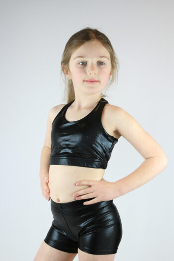 Black Sparkle Short Youth Girls