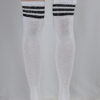 Rhinestone Knee High Football Socks White Black