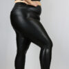Black Sparkle Full Length Leggings/Tights &#8211; Plus Size