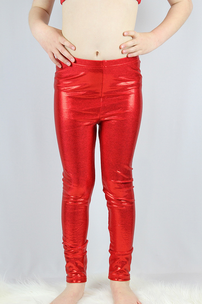 Red Shiny Leggings for Women for sale