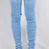 Extra long Stirr-up Knit Legwarmers Baby Blue