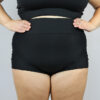 Matte Black High Waisted Cheeky Shorts &#8211; Plus Size