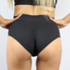 Matte Black Mid Waisted BRAZIL Scrunchie Bum Shorts | Pole Wear