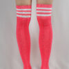 Rhinestone Knee High Football Socks Pink