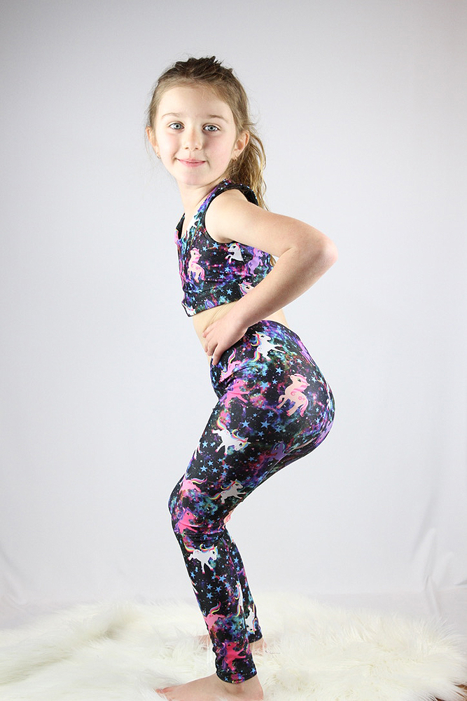 Youth Leggings for Girls' Mid-Rise Yoga Pants, Running Girls Leggings  Gymnastics Workout Pants for Kids 5–16 Years
