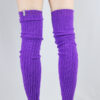 Extra long Stirr-up Knit Legwarmers Purple