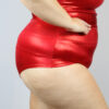 Red Sparkle High Waisted BRAZIL Scrunchie Bum Shorts &#8211; Plus Size | Pole Wear