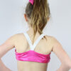 Pink Sparkle V Sports Bra Youth Girls