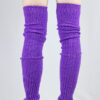 Glitter Extra long Stirr-up Knit Legwarmers Purple