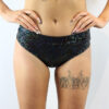 Black Shattered BRAZIL Fit Scrunchie Bum Shorts