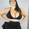 Matte Black Bikini Bra &#8211; Plus Size