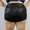 Black Sparkle High Waisted Cheeky Shorts – Plus Size