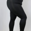 Matte Black Full Length Leggings/Tights &#8211; Plus Size